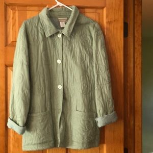 Mint green quilted jacket